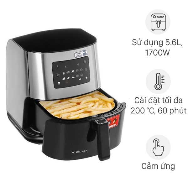 Nồi chiên không dầu Malloca MAF-06 6 lít